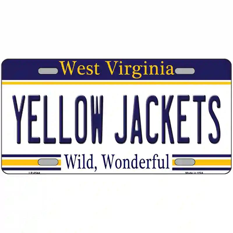 Yellow JACKETs West Virginia Novelty Metal License Plate