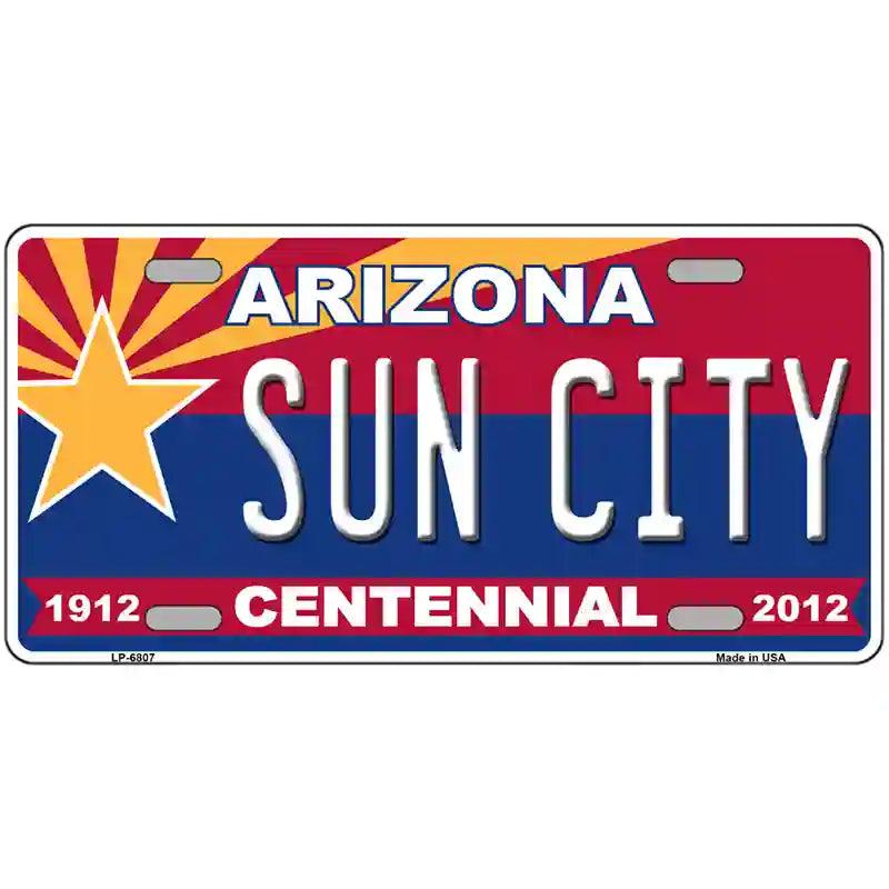 Arizona Centennial SUN City Novelty Metal License Plate