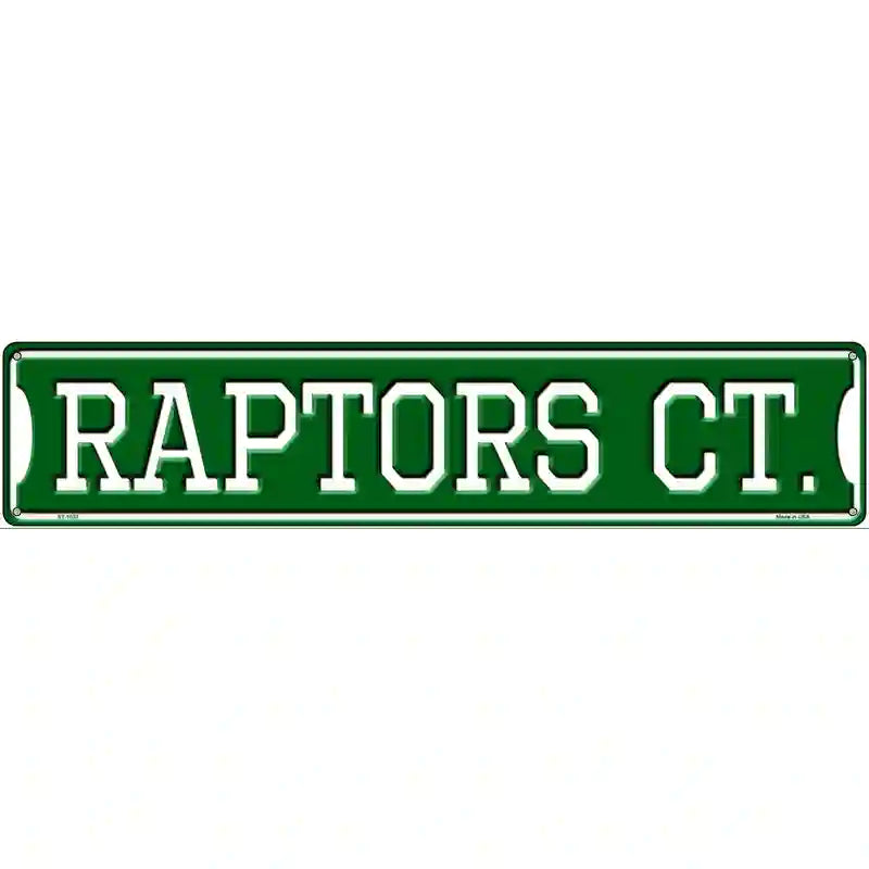 Raptors CT Novelty Metal Street Sign