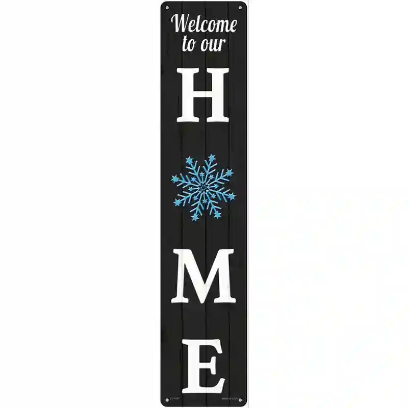HOME Snowflake Novelty Metal Street Sign