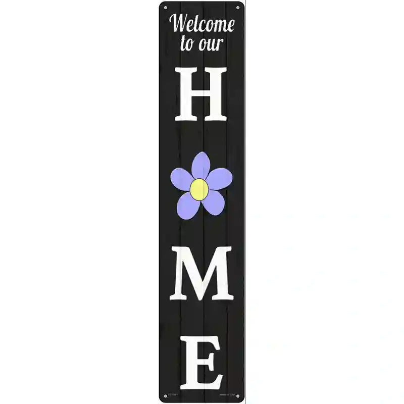 HOME Flower Novelty Metal Street Sign