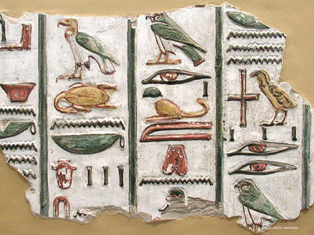 Wikipédia sur les hiéroglyphes égyptiens