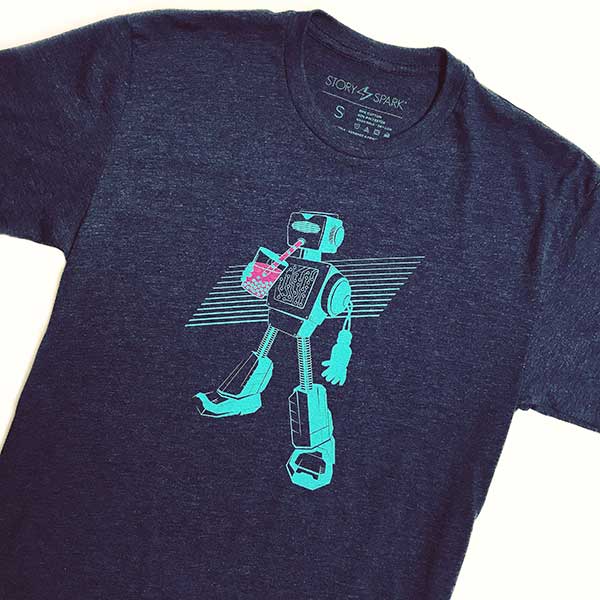 Camiseta gráfica unisex Boba Bot para amantes de Boba y amantes de los robots