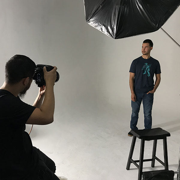 Photo Shoot of our Boba Bot Graphic T-shirt