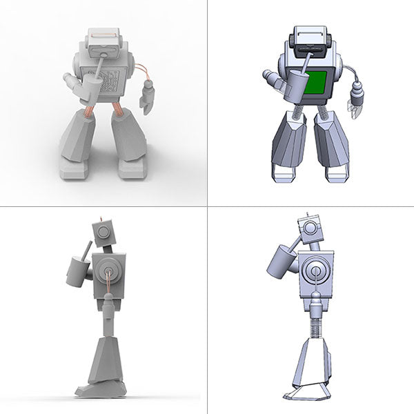 Early 3D renderings of Boba Bot