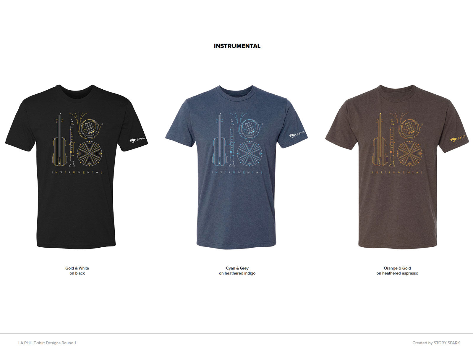 Options de couleurs de t-shirts