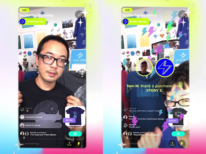 STORY SPARK sur Popshop Live