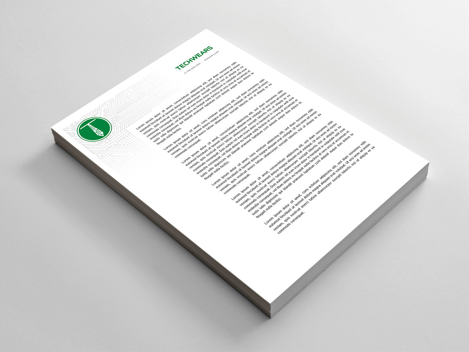 TechWears Letterhead - Logo and Identity Redesign by Story Spark