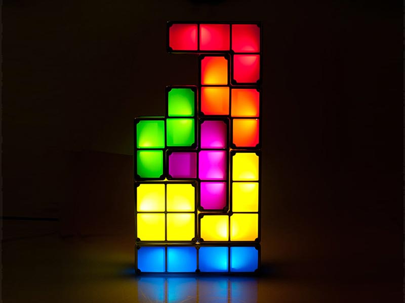 Lampe LED empilable Tetris