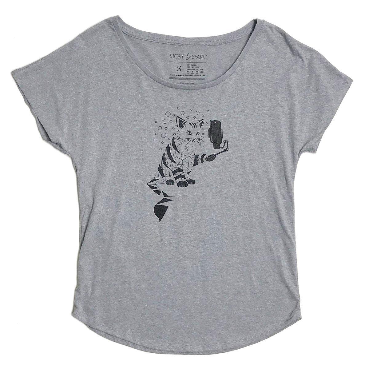 Snap Cat Womens Graphic T-Shirt for Cat Lovers – STORY SPARK