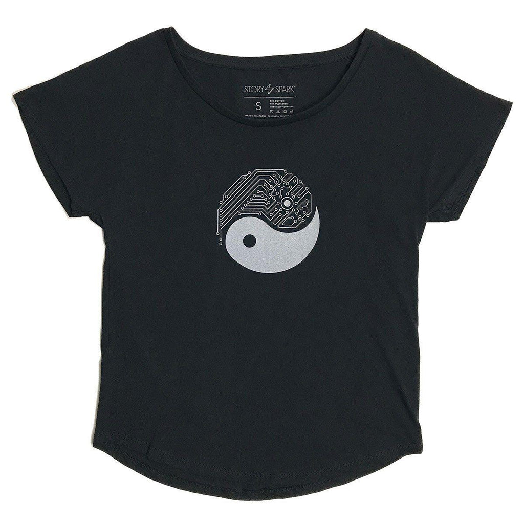 yin yang t-shirt-Yin Yang Tech T-Shirt-STORY SPARK