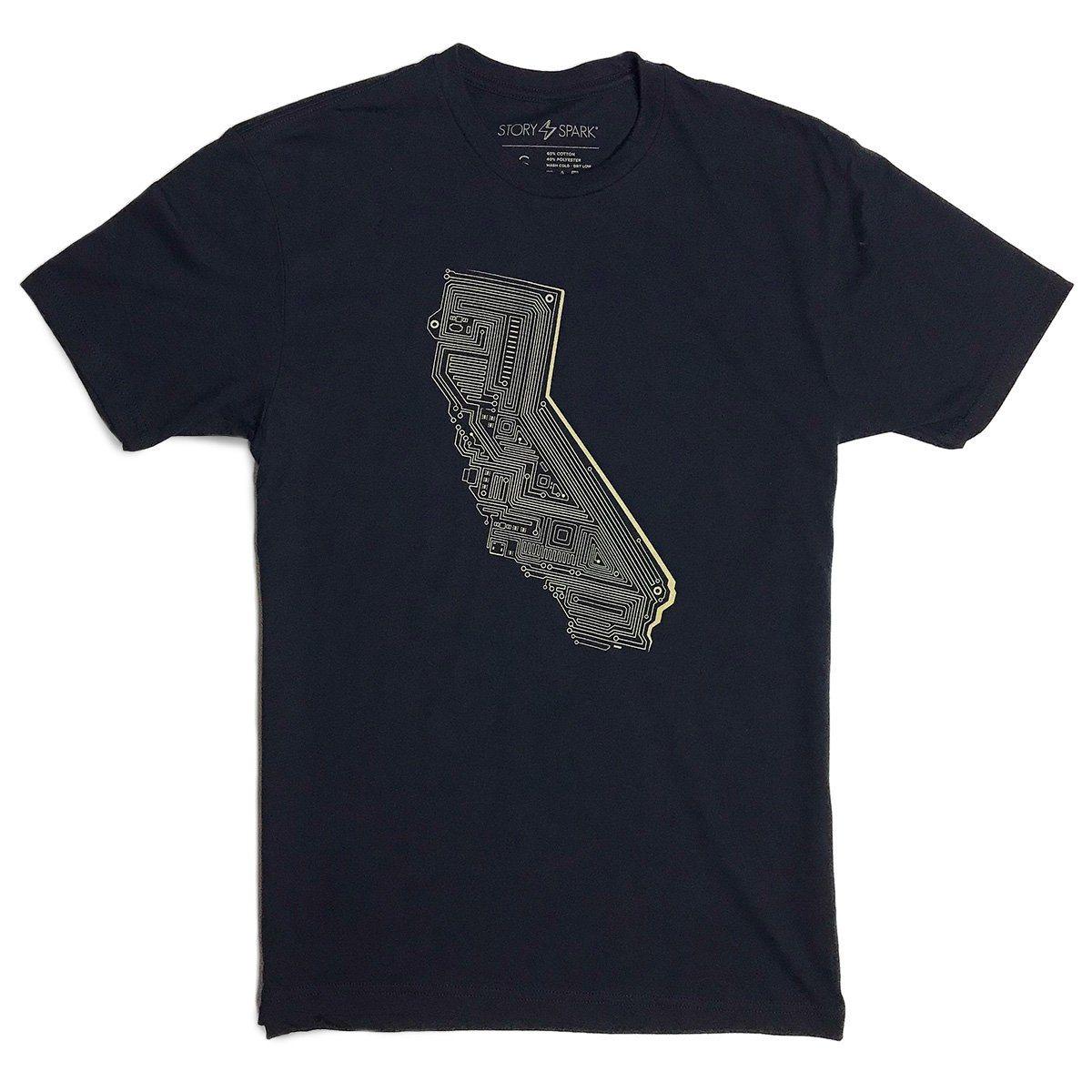 California Tech Mens Graphic T-shirt for Techs and Entrepreneurs STORY SPARK
