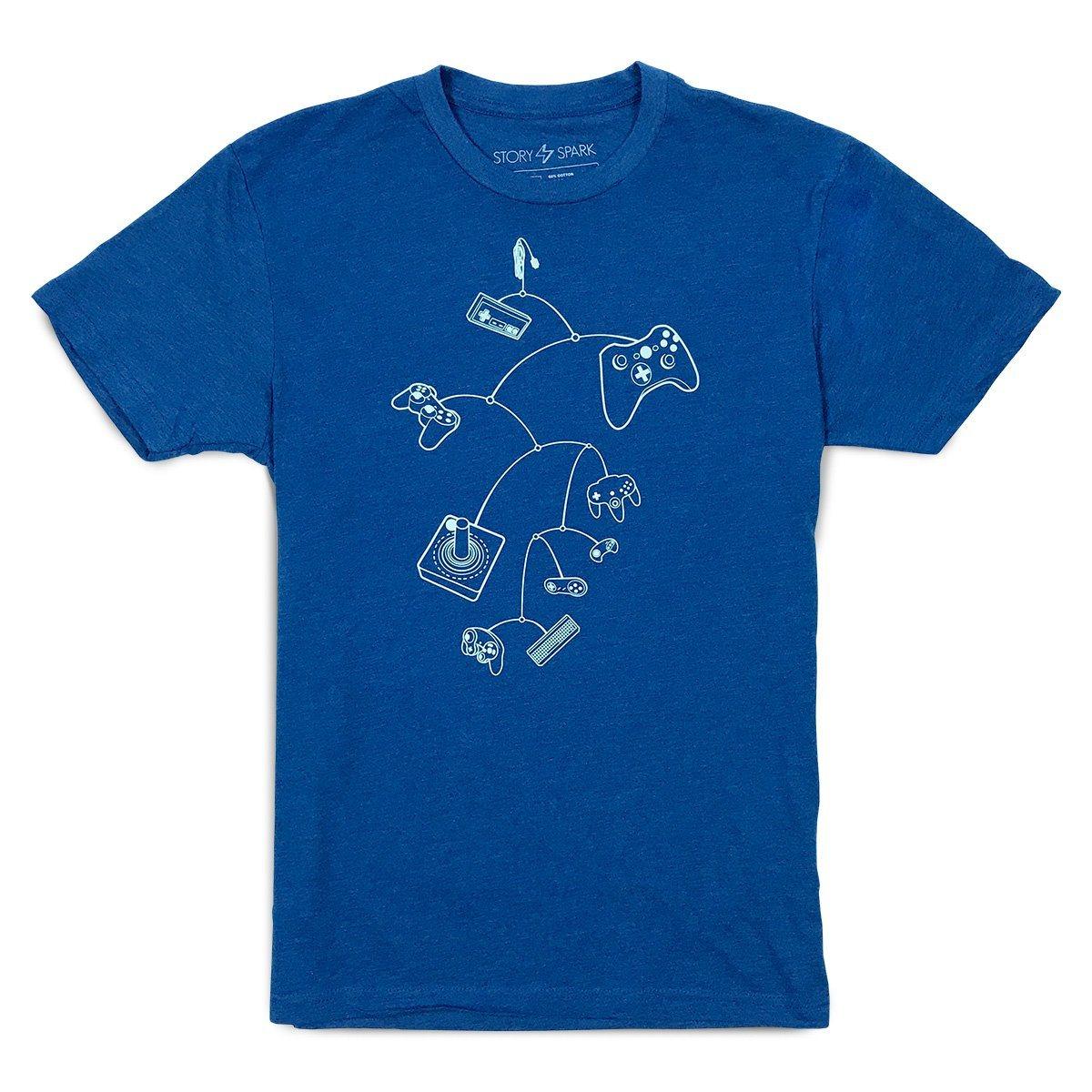 graphic tee with royal blue