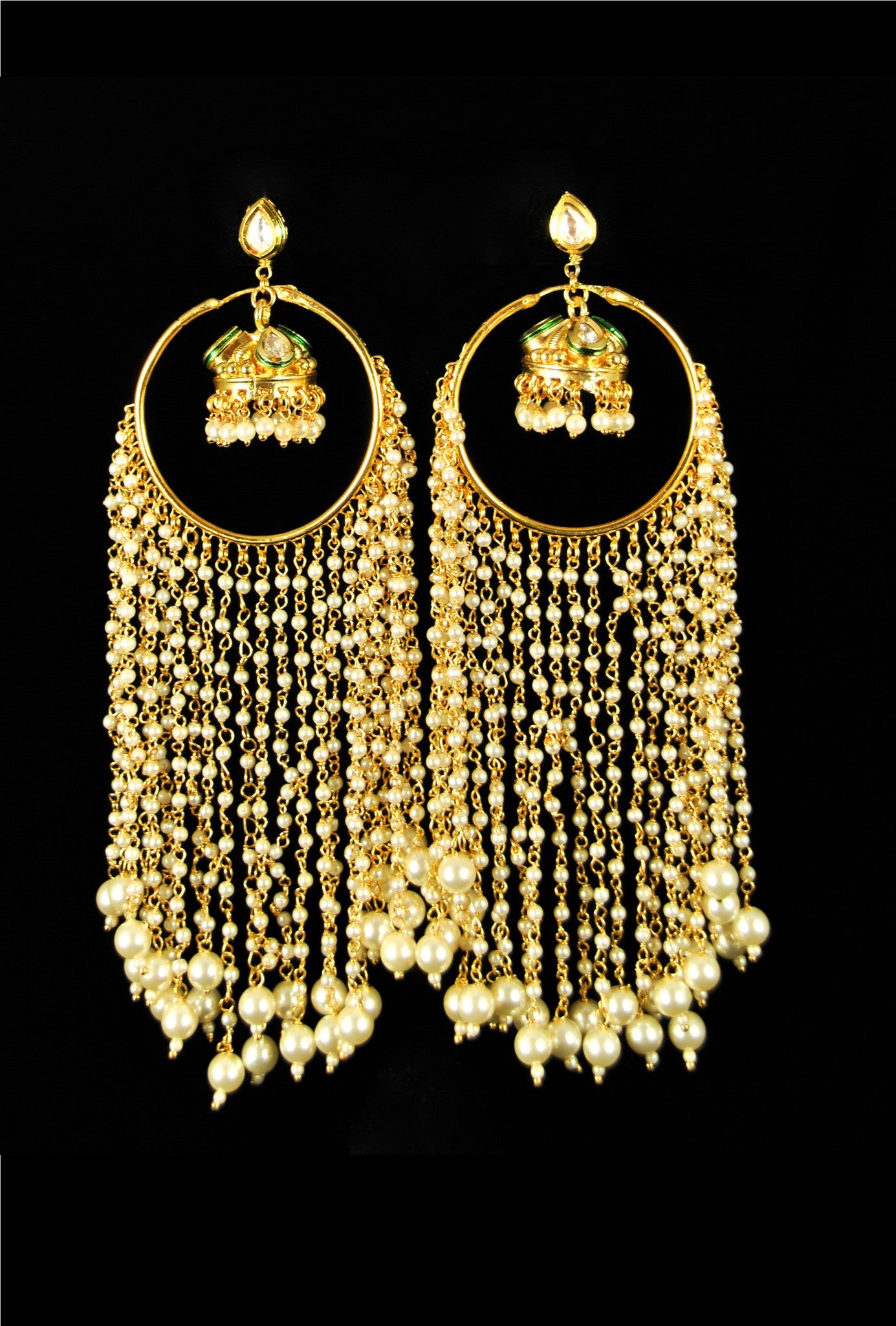 Maharani Kundan Earrings and Mang Tikka Set - Desi Royale