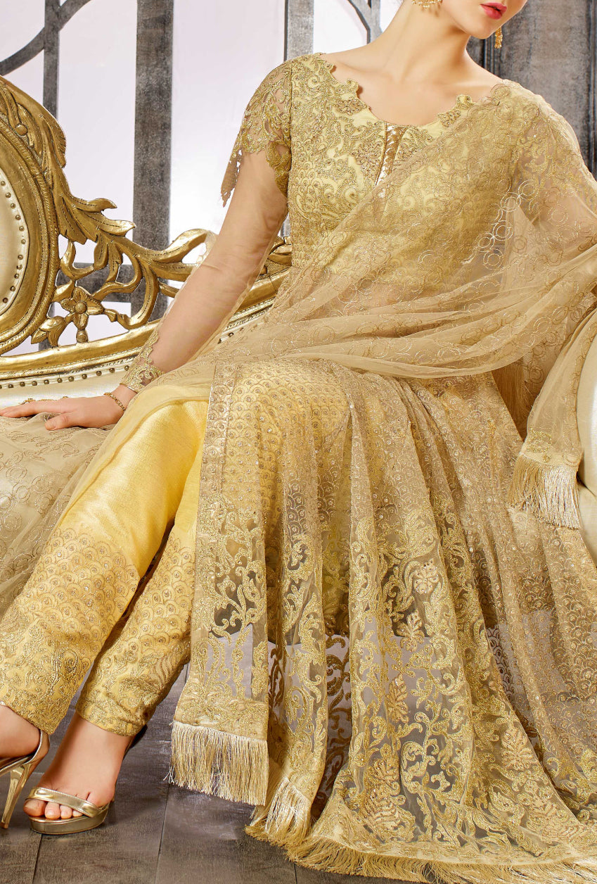 golden anarkali