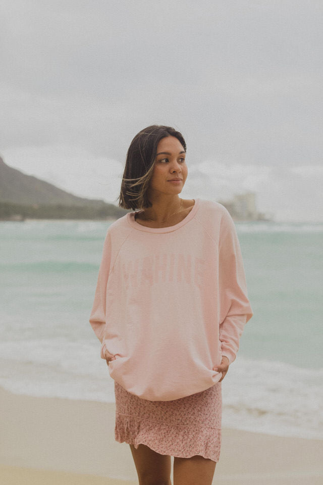 OVERSIZED SWEATER WAHINE - PUA PINK