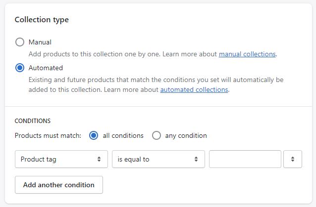 Shopify collections