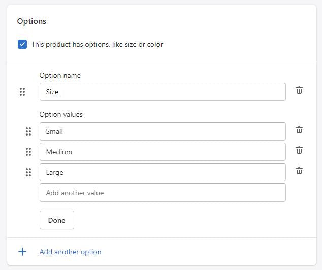 Create a product in Shopify