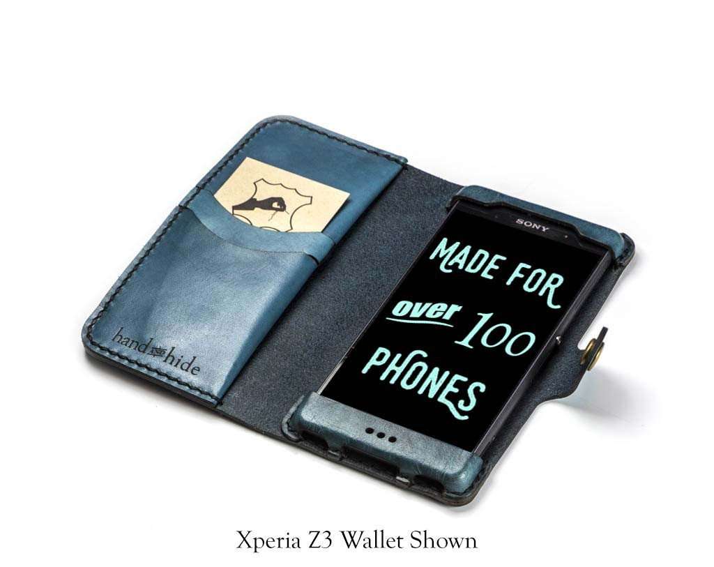 Liever Bijdrage Strippen Sony Xperia Z3v (Verizon) Custom Leather Wallet Case - Hand and Hide LLC