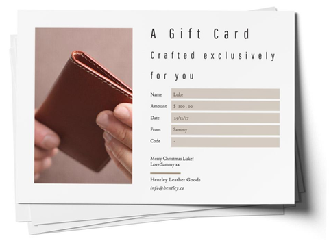 Hentley Gift Card