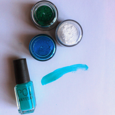Create the perfect turquoise nail polish with POLISH Artisan Nails create your own nail polish kit