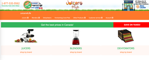 Juicers4life website canada