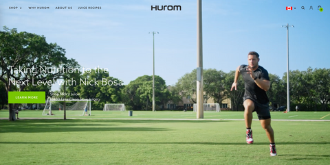 Hurom official Web Site Canada with Nick Bossa