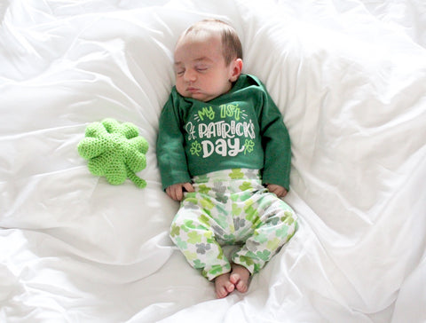 st patrick's day outfit for baby boy by Cuddle Sleep Dream