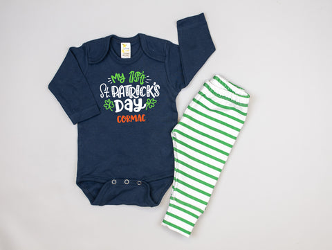 st patrick's day outfit for baby boy by Cuddle Sleep Dream
