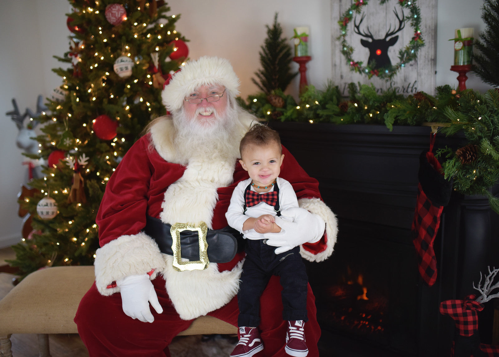 baby boy with santa