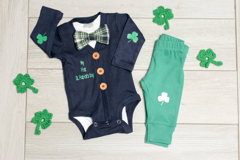 baby boy st patricks outfit