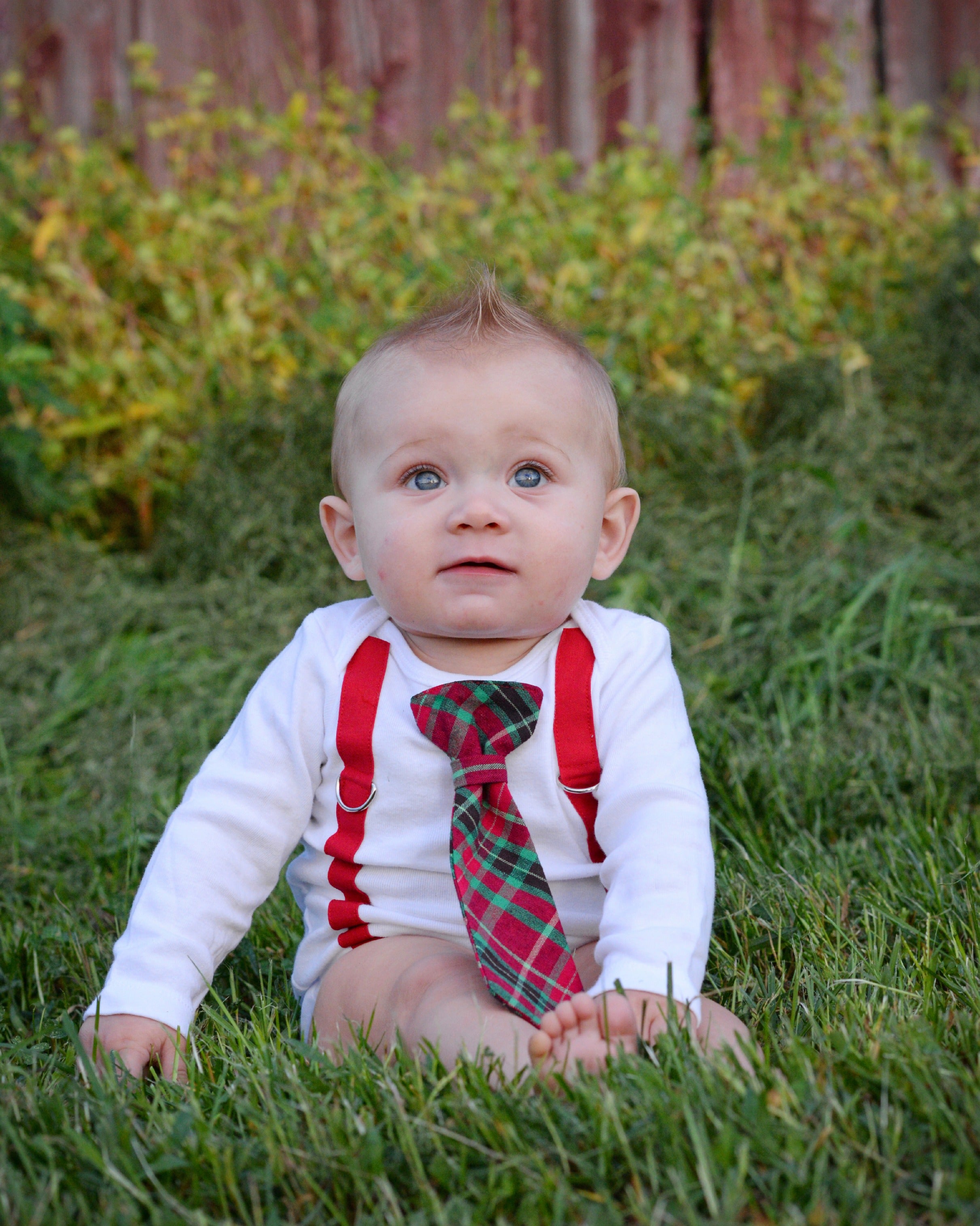 baby boy plaid christmas outfit