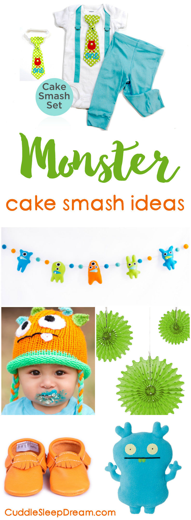 monster cake smash ideas boy