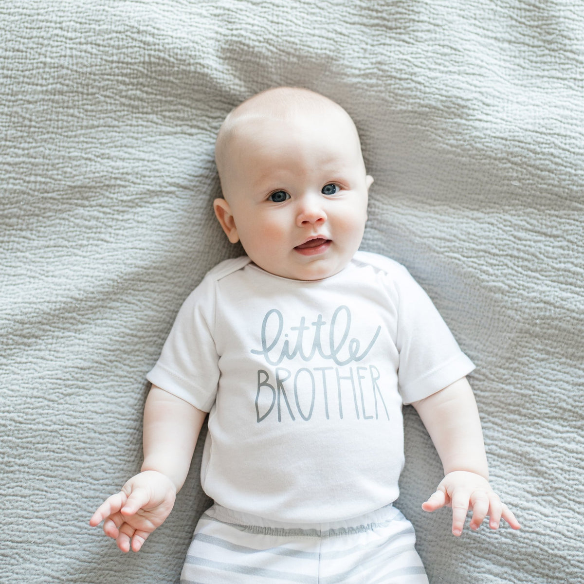 Little Brother Bundle | Script Style, Gray - Cuddle Sleep Dream