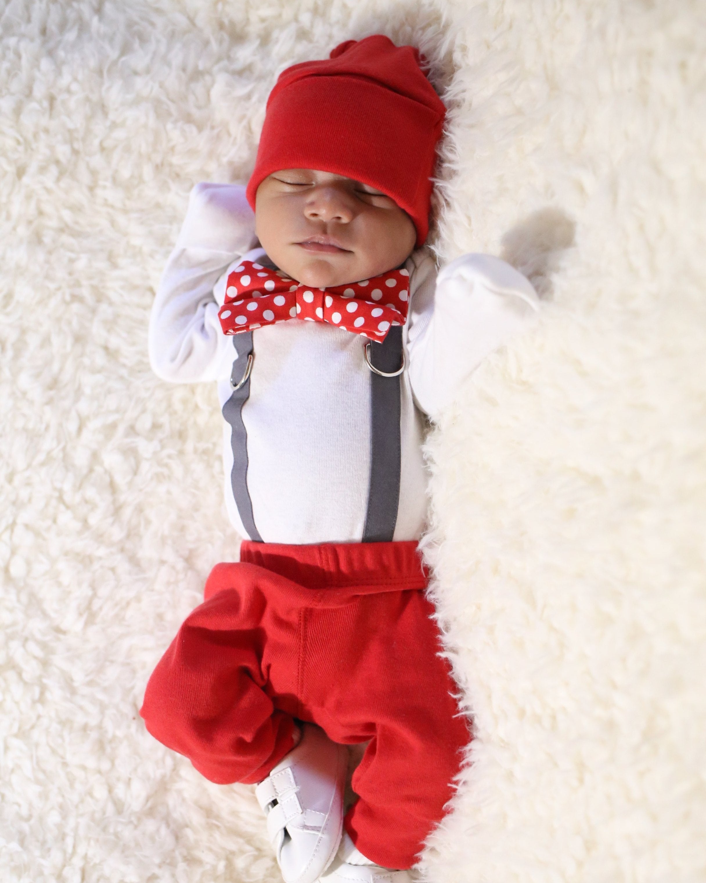 baby boy red outfit