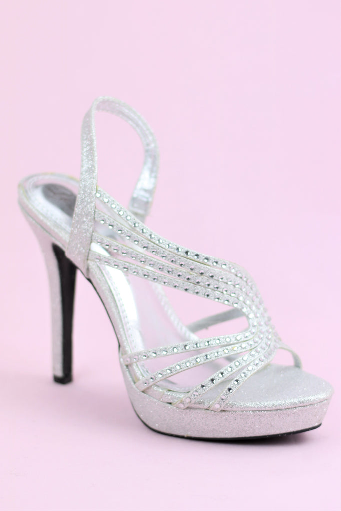 silver high heels for prom