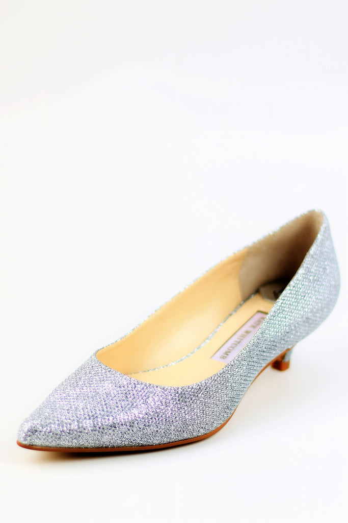 cheap silver low heels