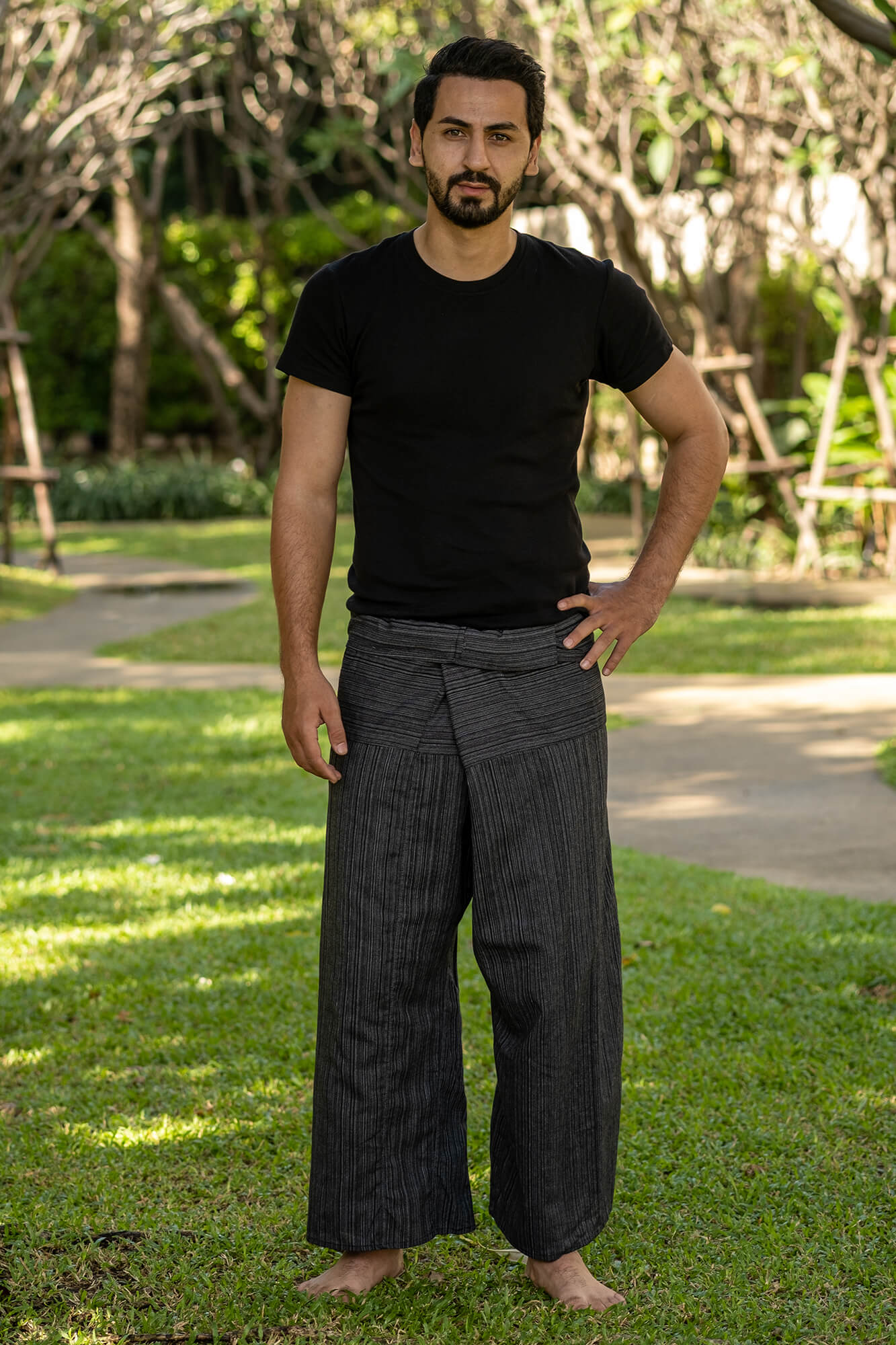 Men's Dark Gray Fisherman Pants