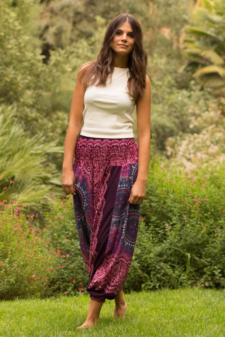 Purple Blossom Pants