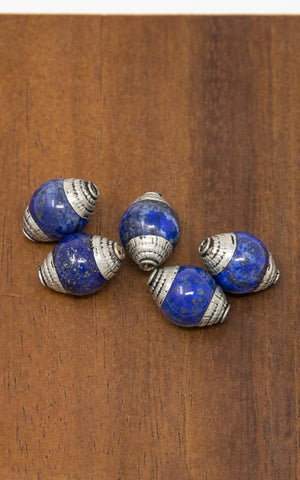 15mm Lapis Lazuli Inlaid Nepal Beads