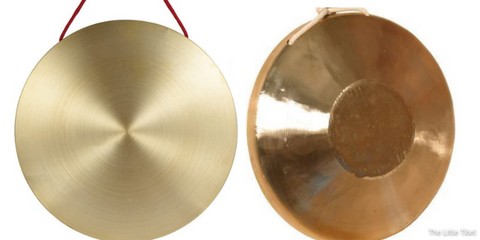 DOOKAA gong tibetain gong musique gong grand Instrument de musique de gong  fait main pur avec marteau rond, gong en laiton d'instrument de percussion