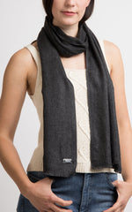 The Little Tibet Grey Cashmere Skinny Scarf
