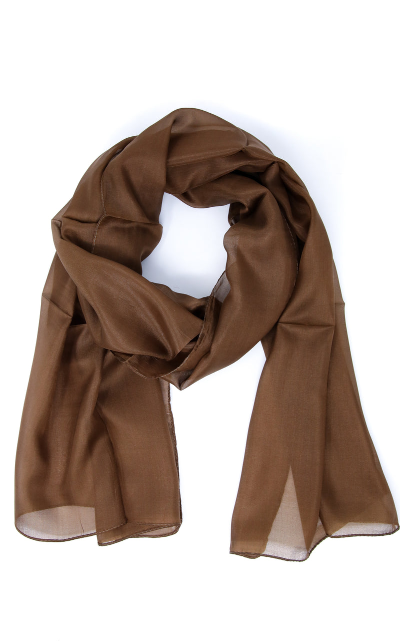 Light Brown Silk Scarf – The Little Tibet