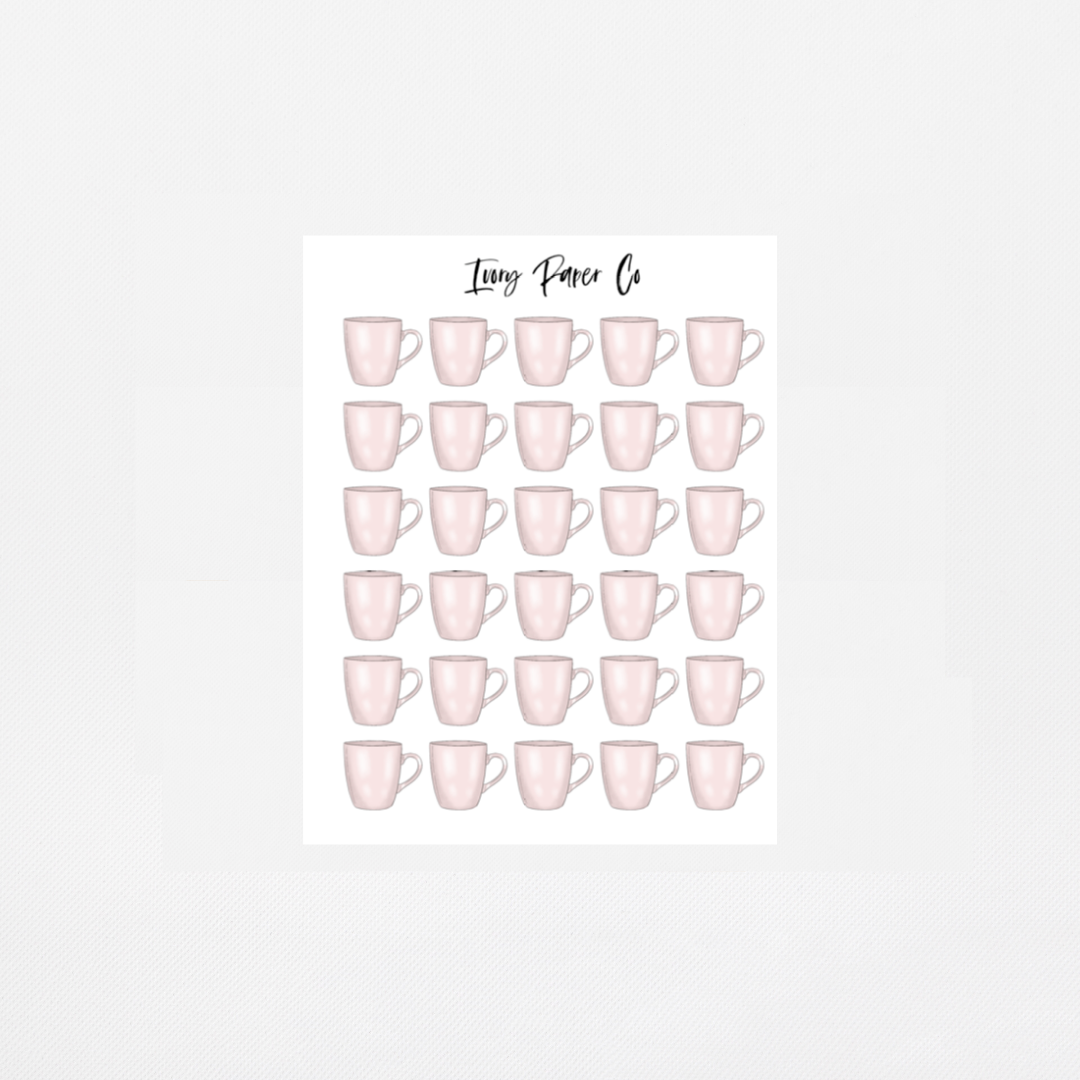 Mug Icons Sticker Sheet