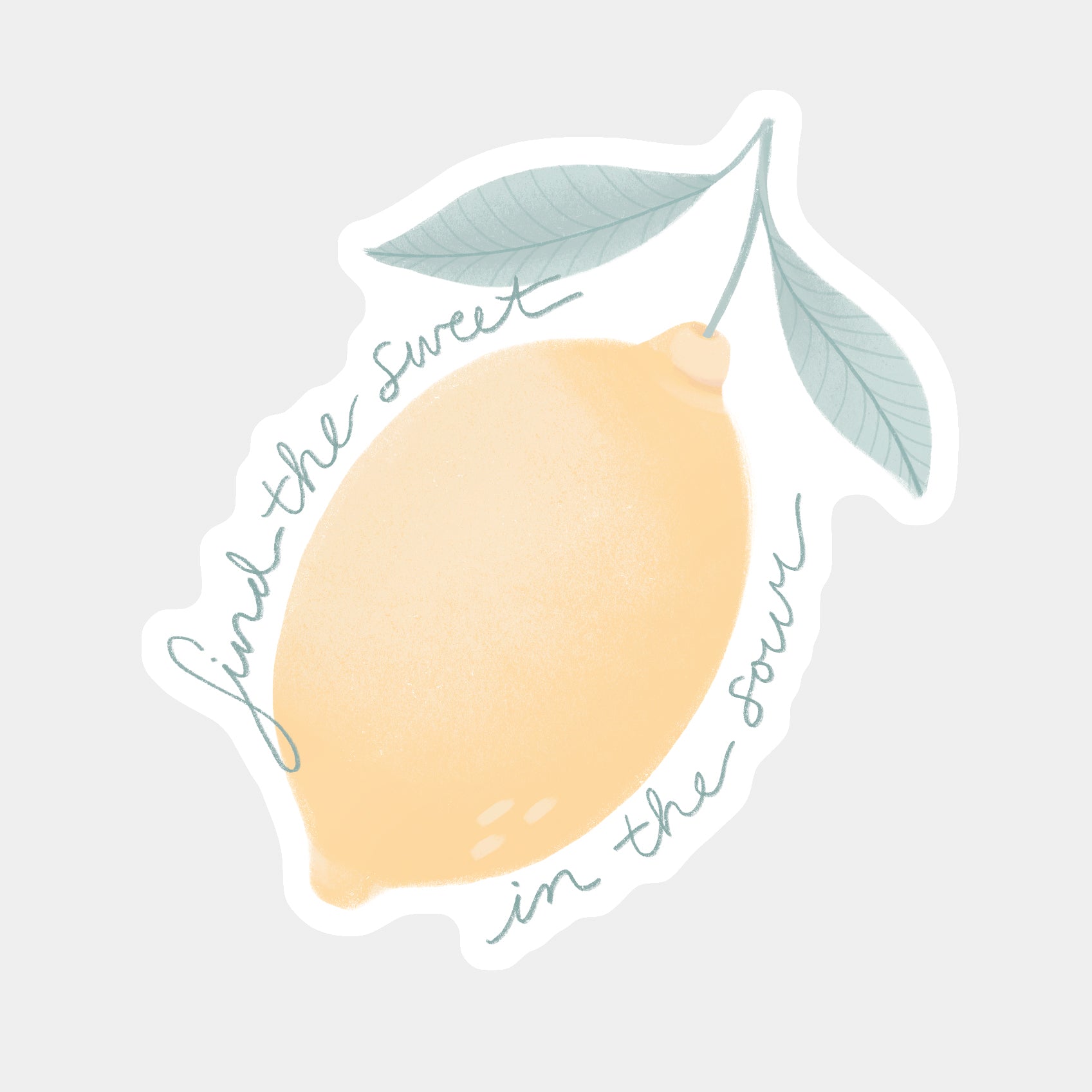 Clear Lemon Sticker | Laptop Stickers | 3x2.6 in