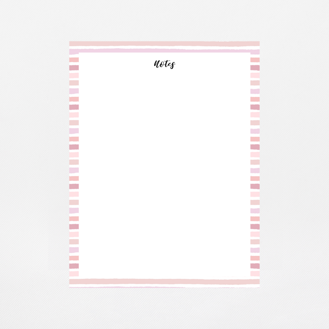 Pretty Stripes Notepad