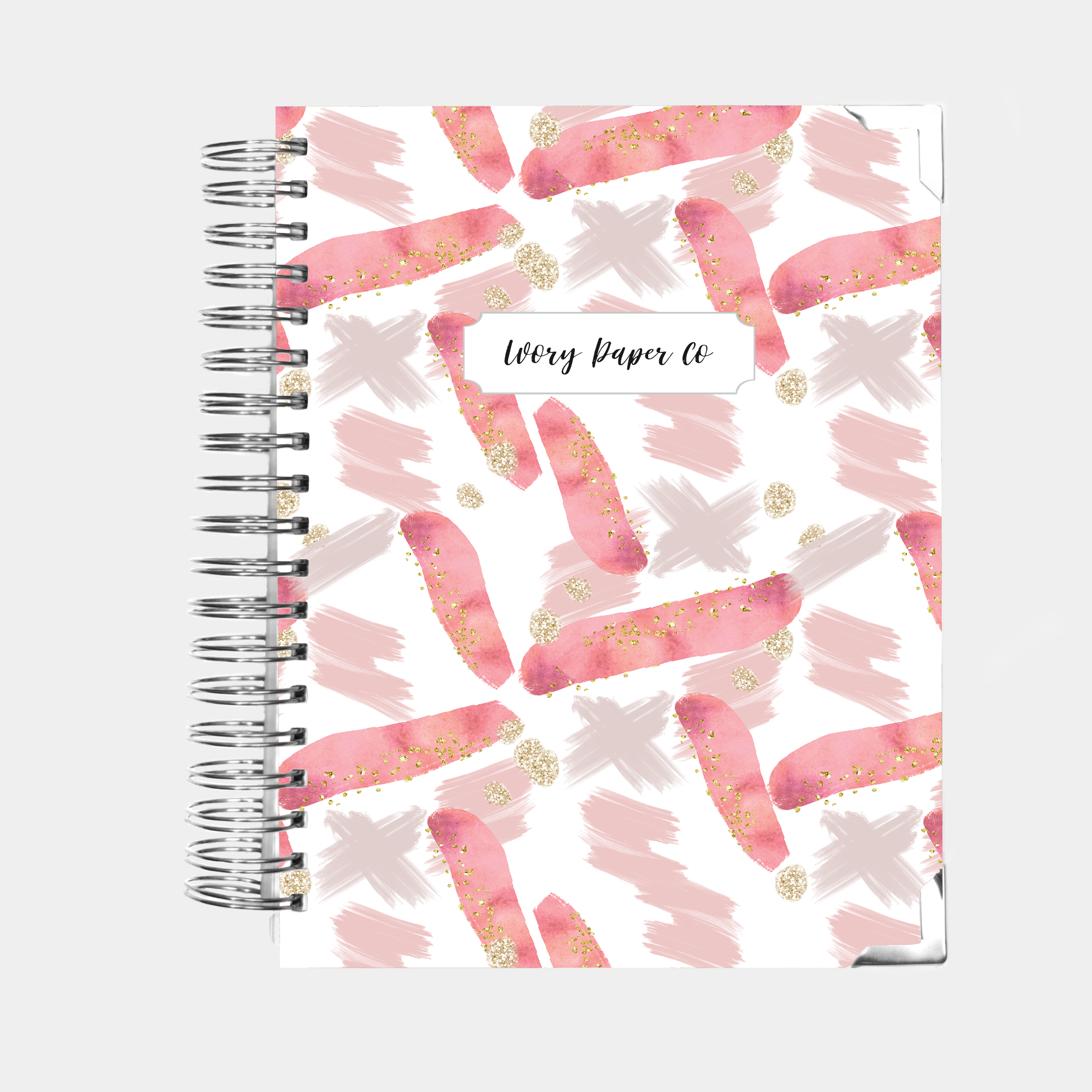 Pink Paint Strokes | Vertical Weekly Planner