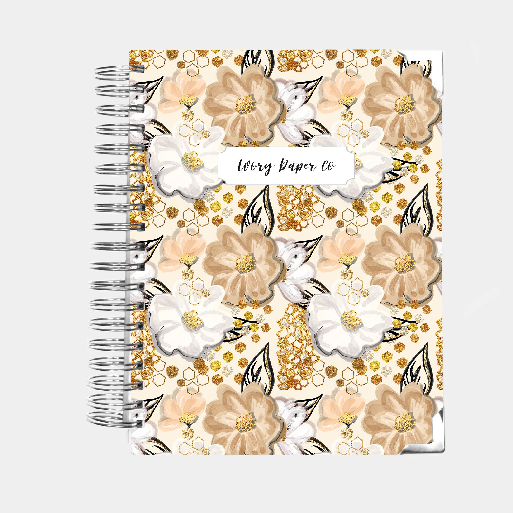 Golden Flower | All-In-One Planner (Daily, Weekly & Monthly)