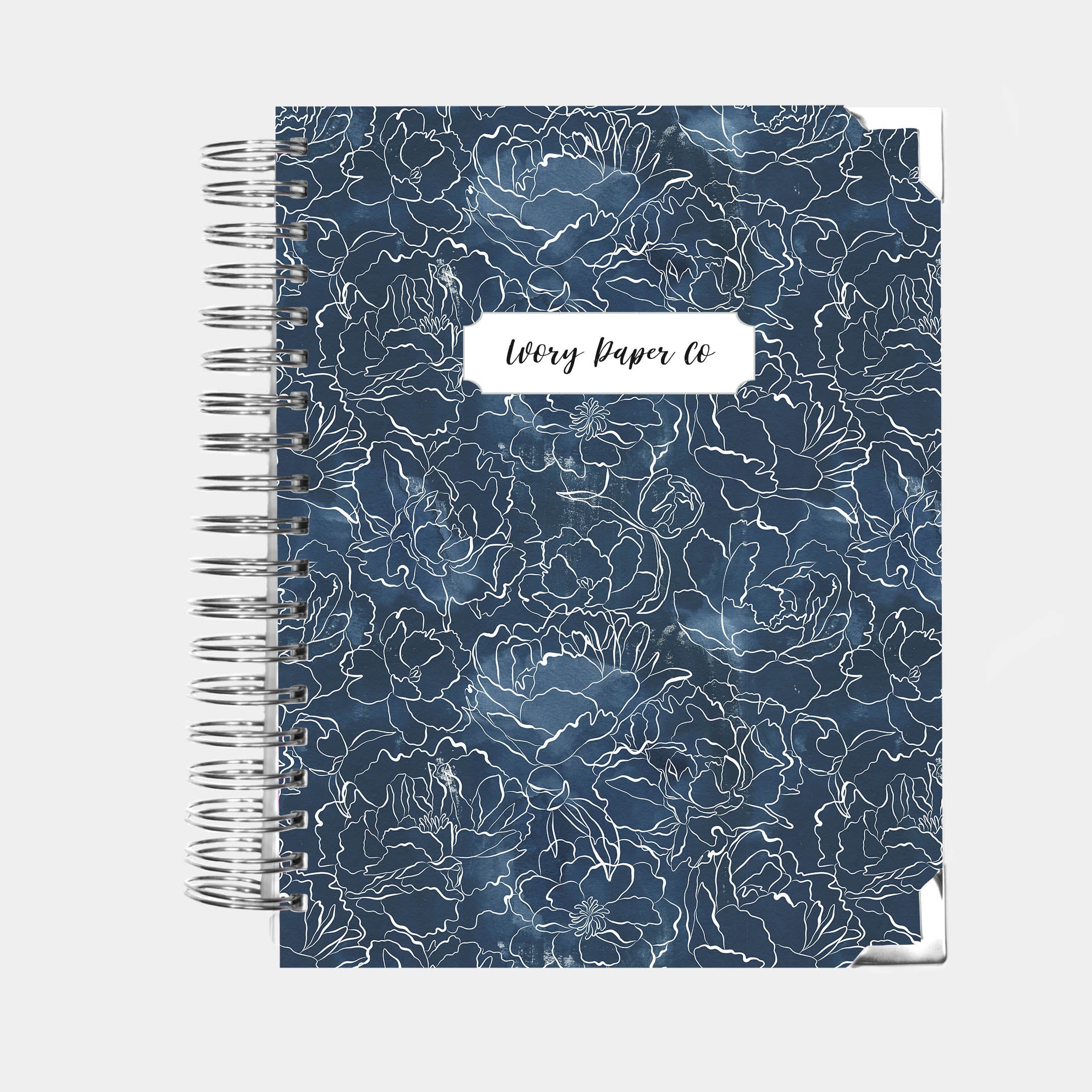 Blue Floral | Vertical Weekly Planner