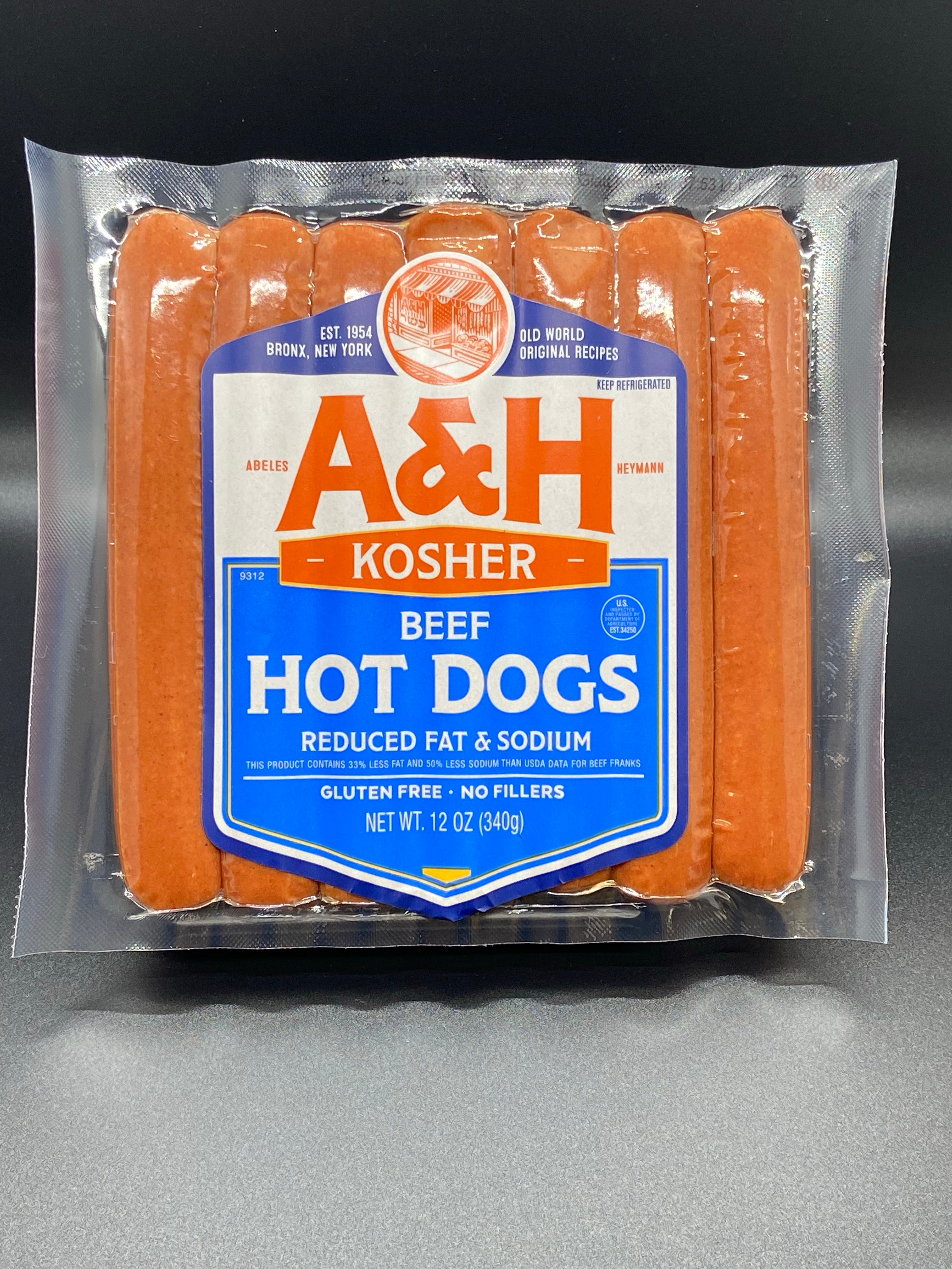 A & H All Beef Kosher Hot Dogs 14 oz. – Shop Abeles Heymann